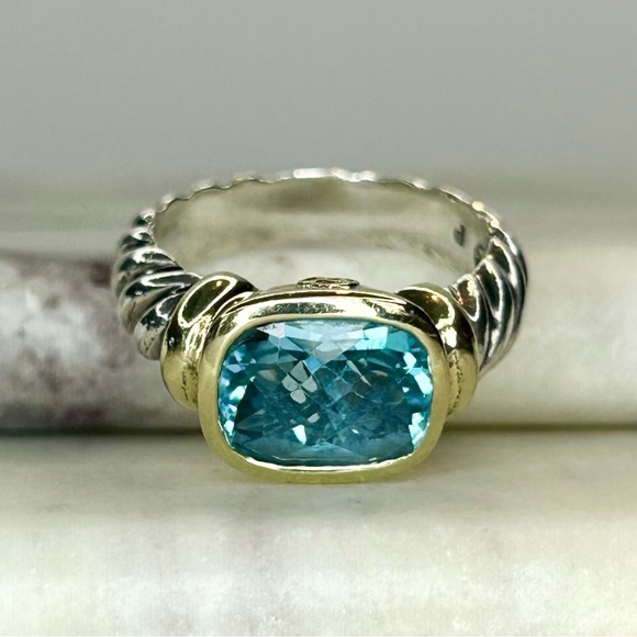 David Yurman Jewelry - David Yurman Blue and Gold Ring